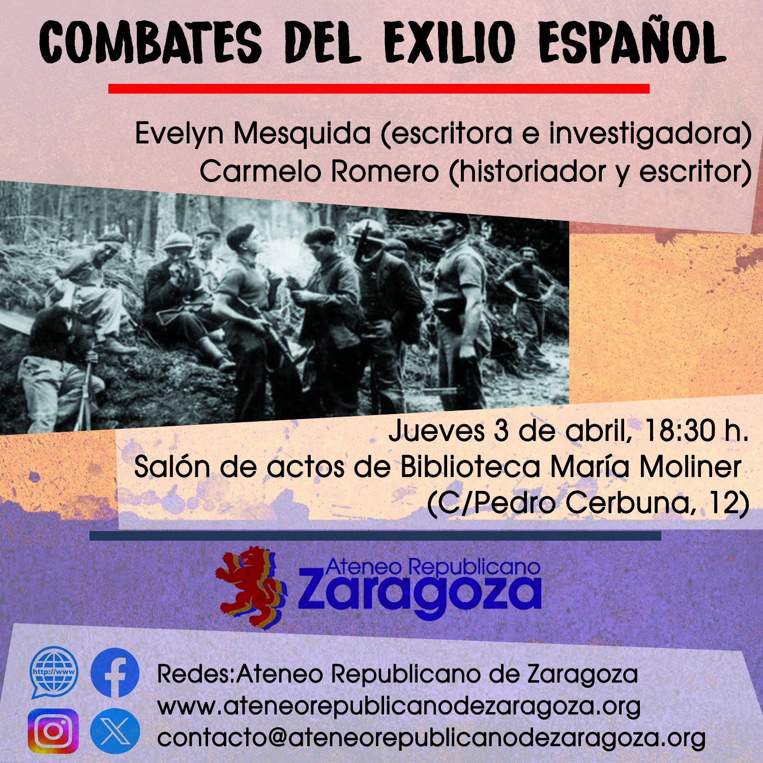 "Combates del exilio español" Evelyn Mesquida @ Biblioteca María Moliner