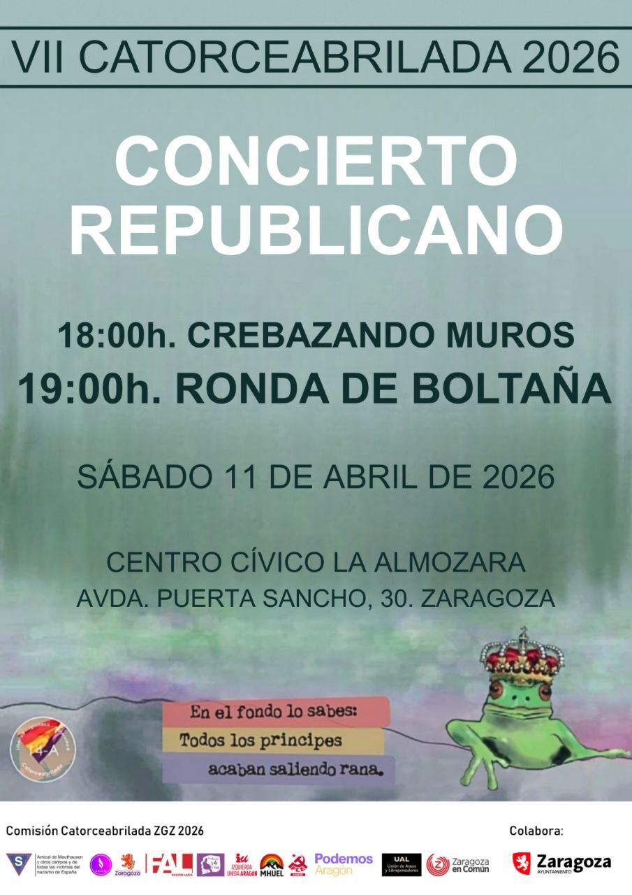 Concierto Republicano. VII Catorceabrilada. 11 de abril de 2026 @ Centro Cívico La Almozara
